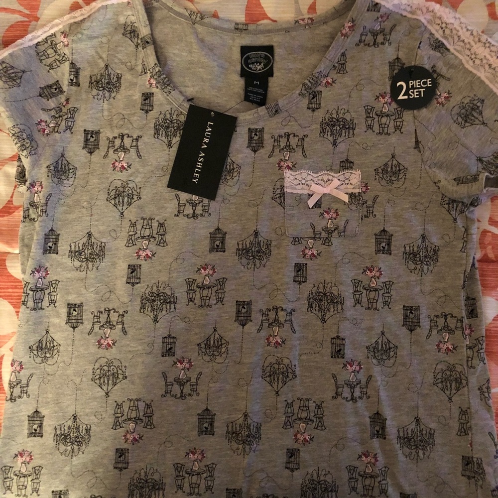 Karen Scott gray pajama soft material New